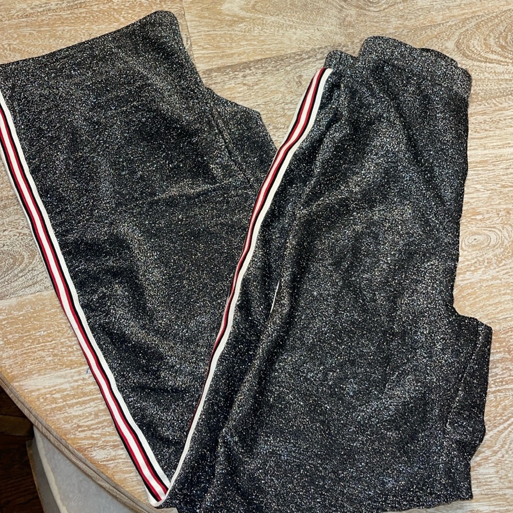 Silver Shiny Stretch Party Pants